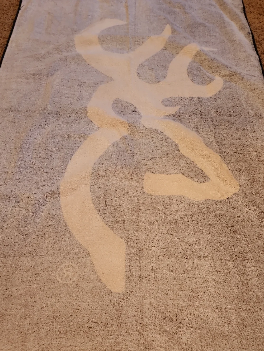 Browning Black Towel with Gold Buck Logo